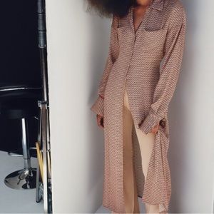 NWT Zara Long Shirt Dress